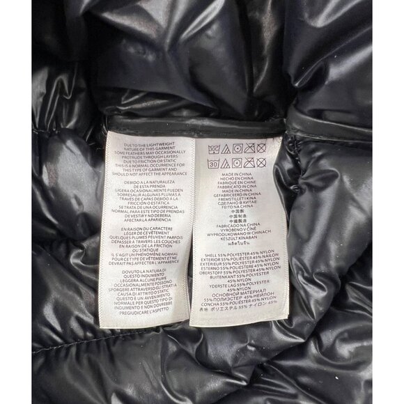 Michael Kors Women's Packable Down Puffer Jacket Navy Blue Gold Accents Sz. M - Picture 5 of 14